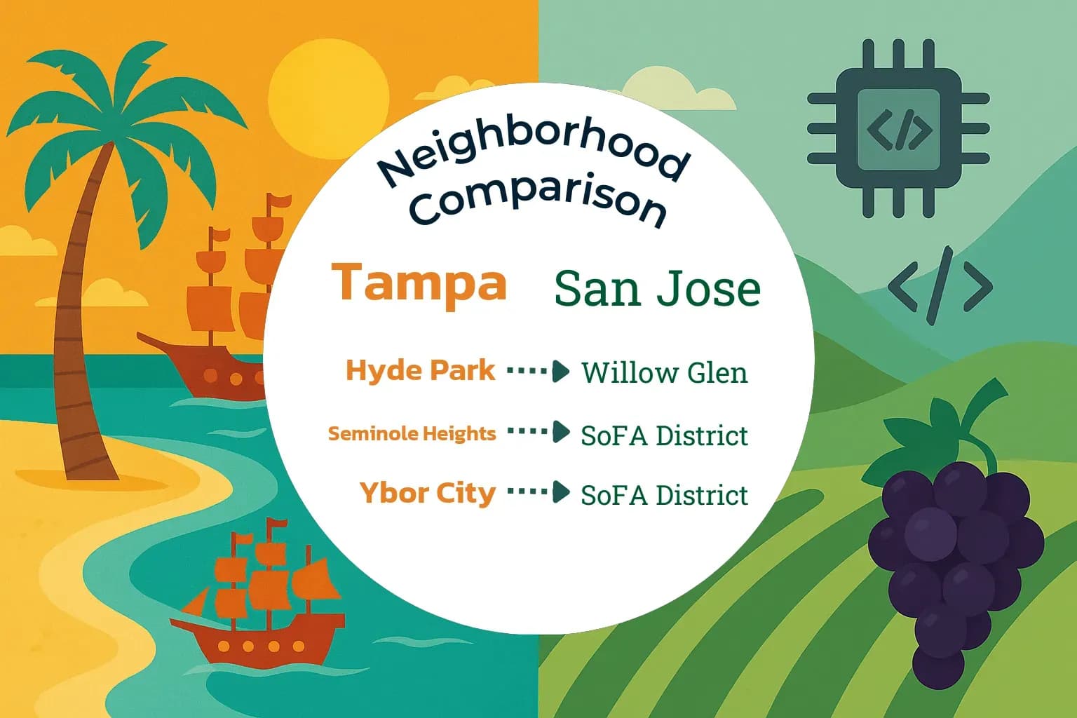 Tampa vs San Jose Neighborhood Comparison