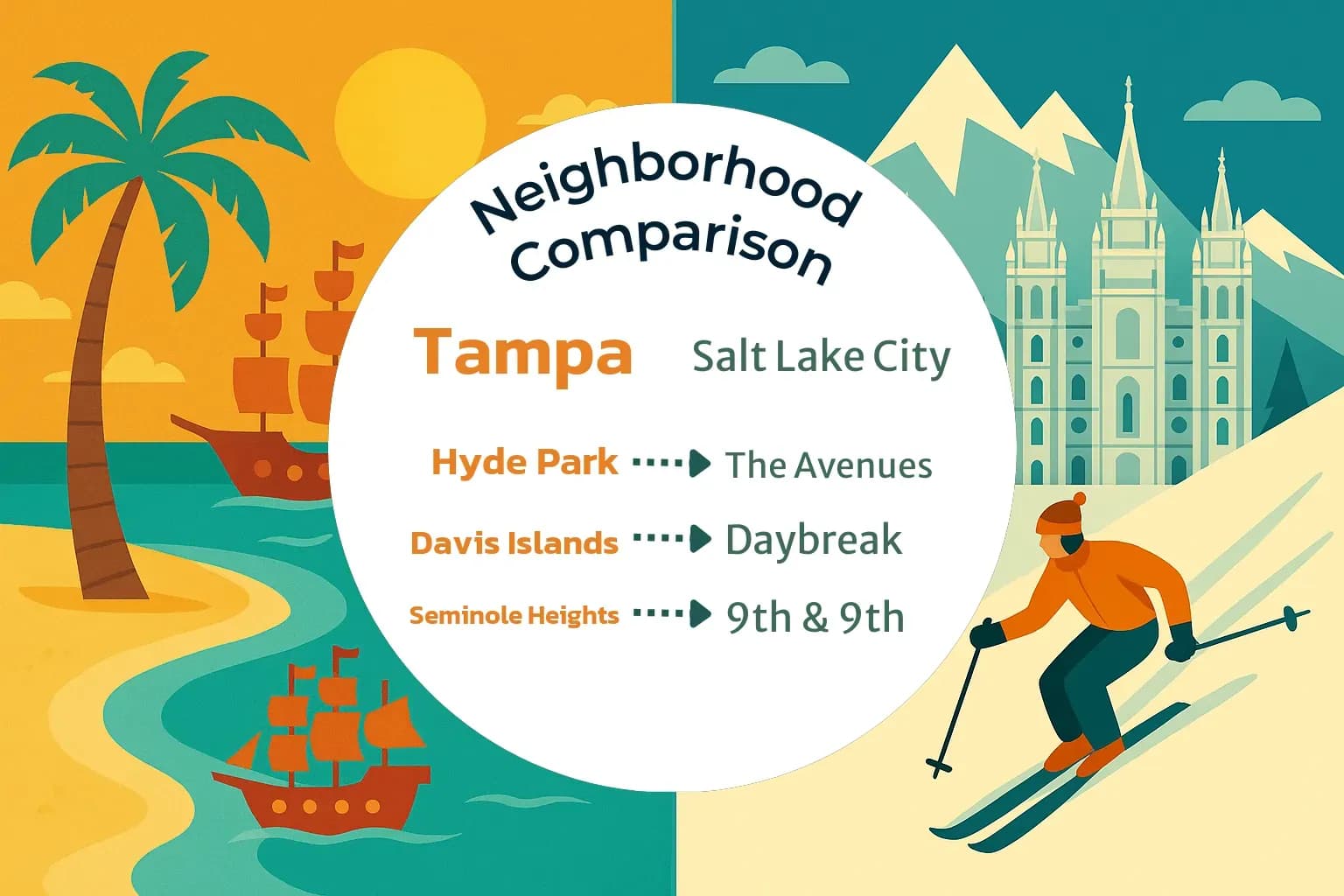 Tampa vs Salt Lake City Neighborhood Comparison