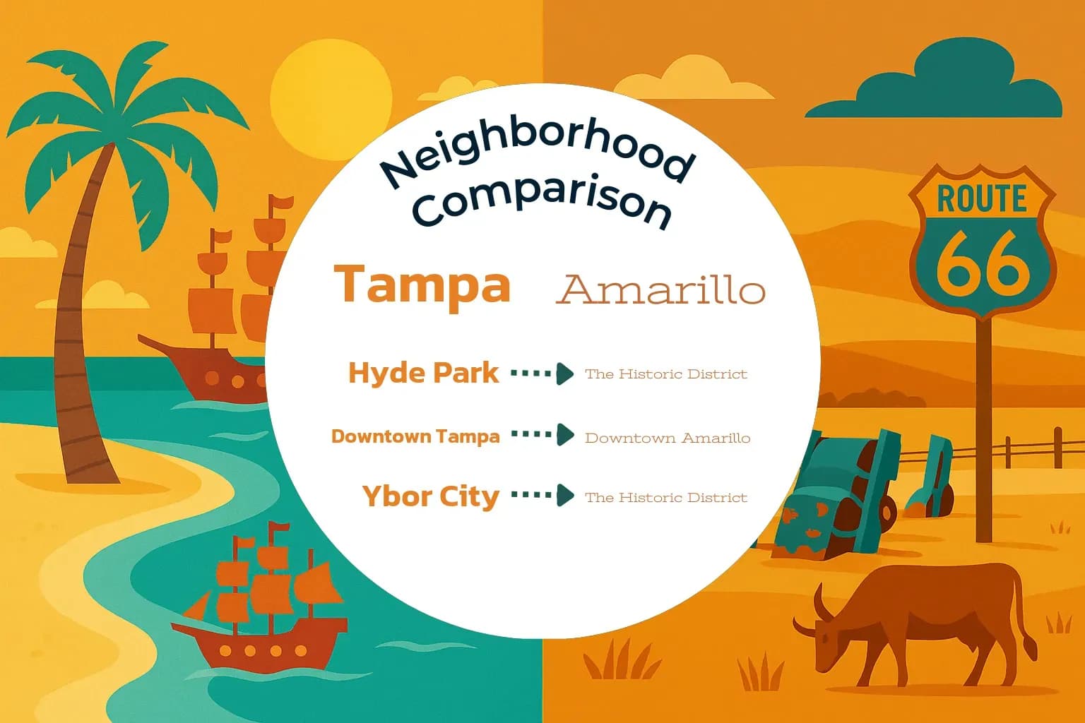 Tampa vs Amarillo Neighborhood Comparison