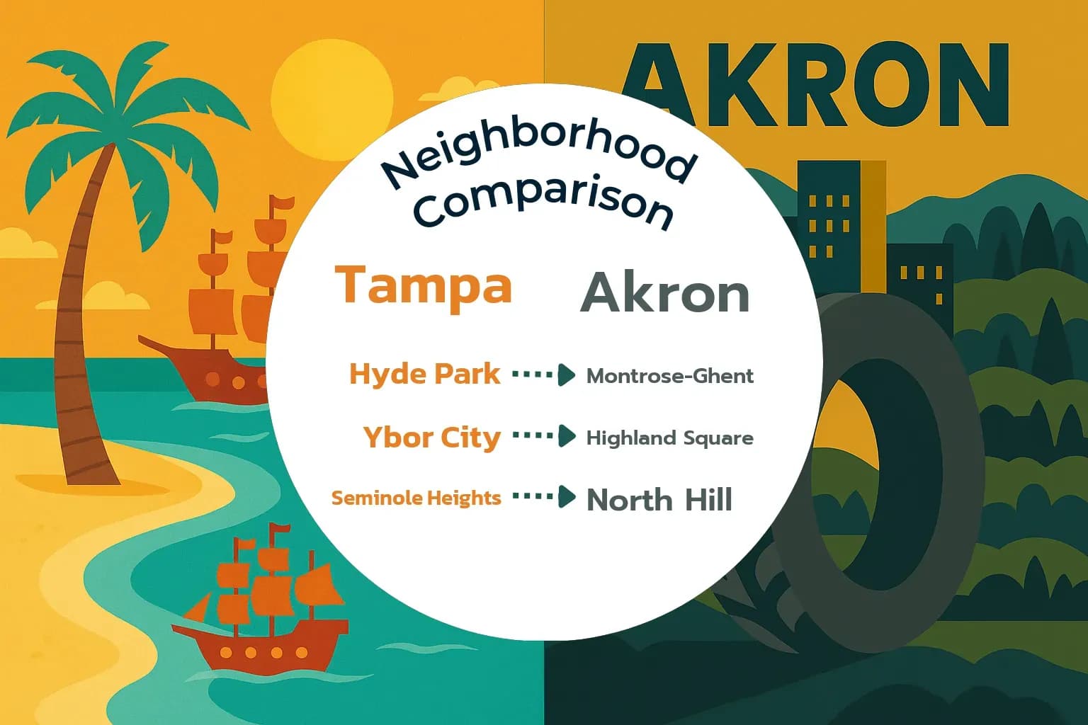 Tampa vs Akron Neighborhood Comparison