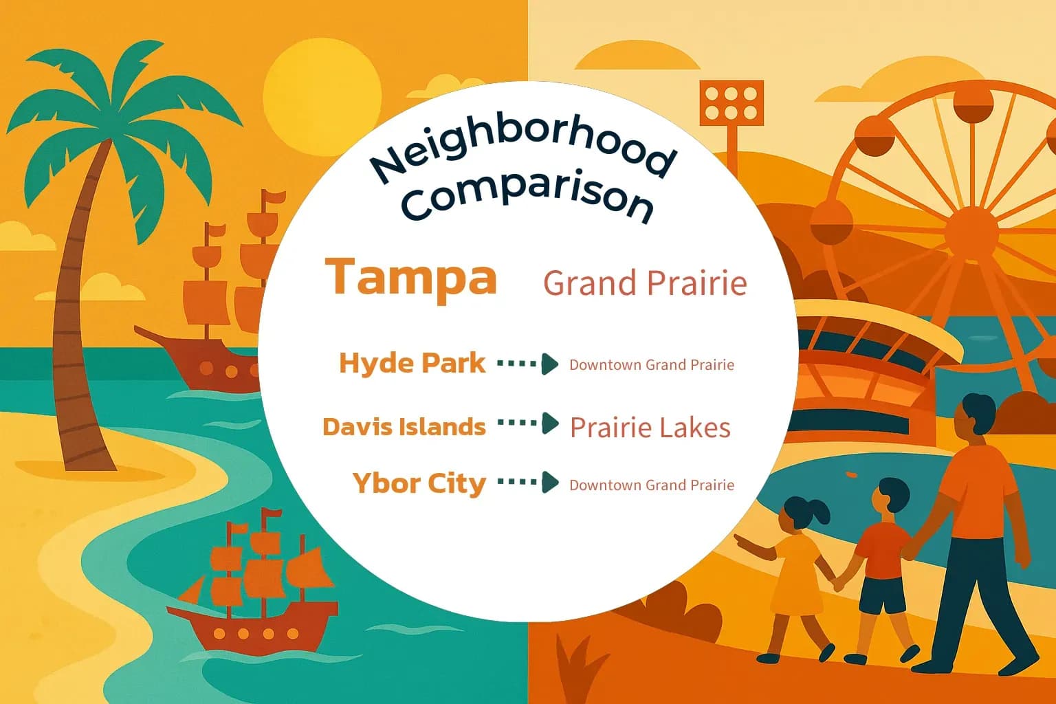 Tampa vs Grand Prairie Neighborhood Comparison