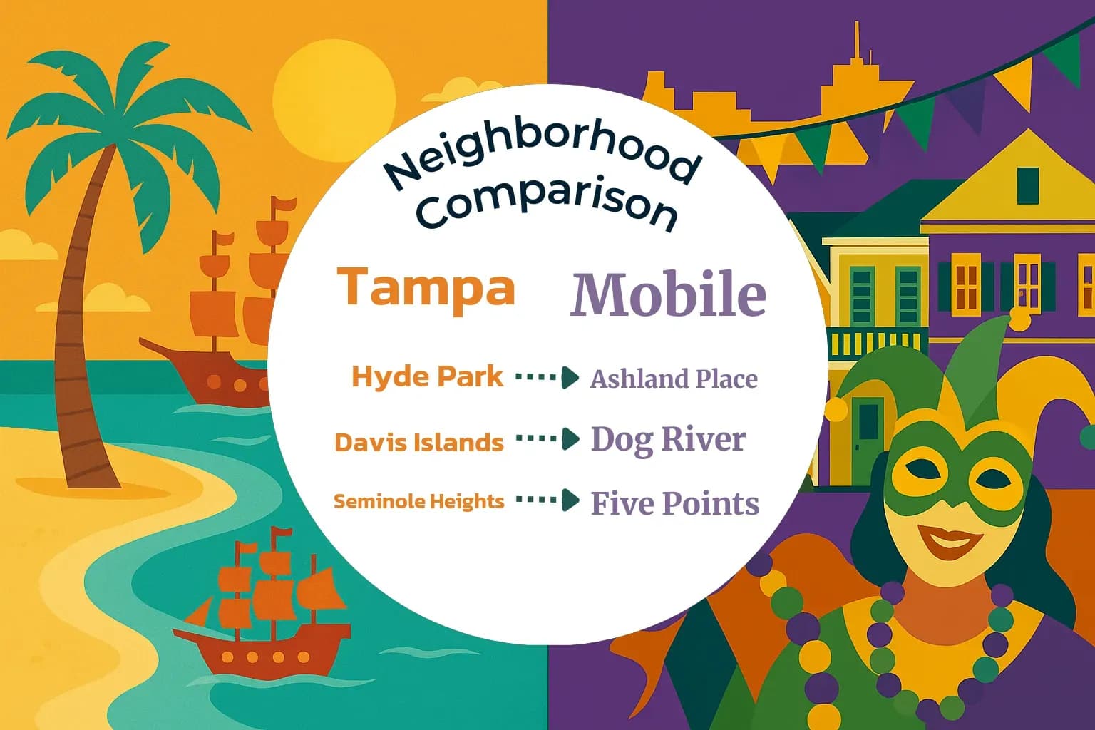 Tampa vs Mobile Neighborhood Comparison