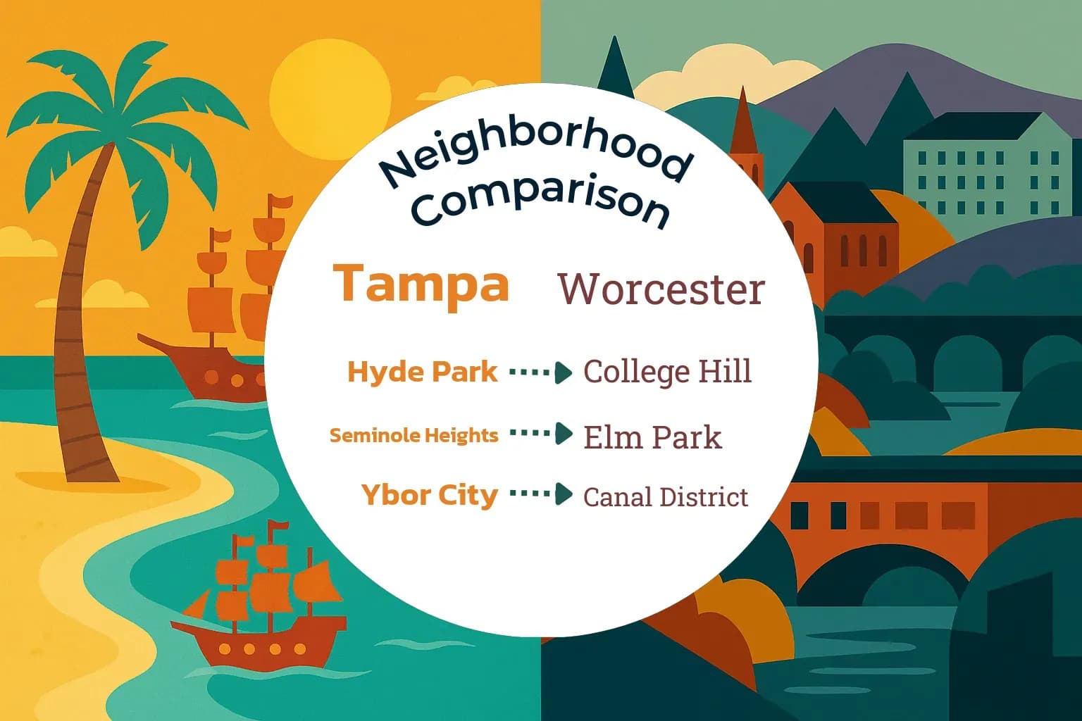 Tampa vs Worcester Neighborhood Comparison