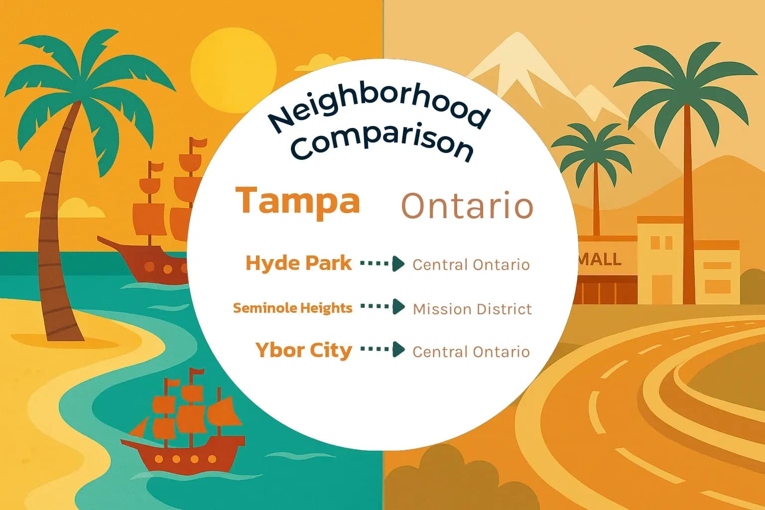 Tampa vs Ontario Neighborhood Comparison