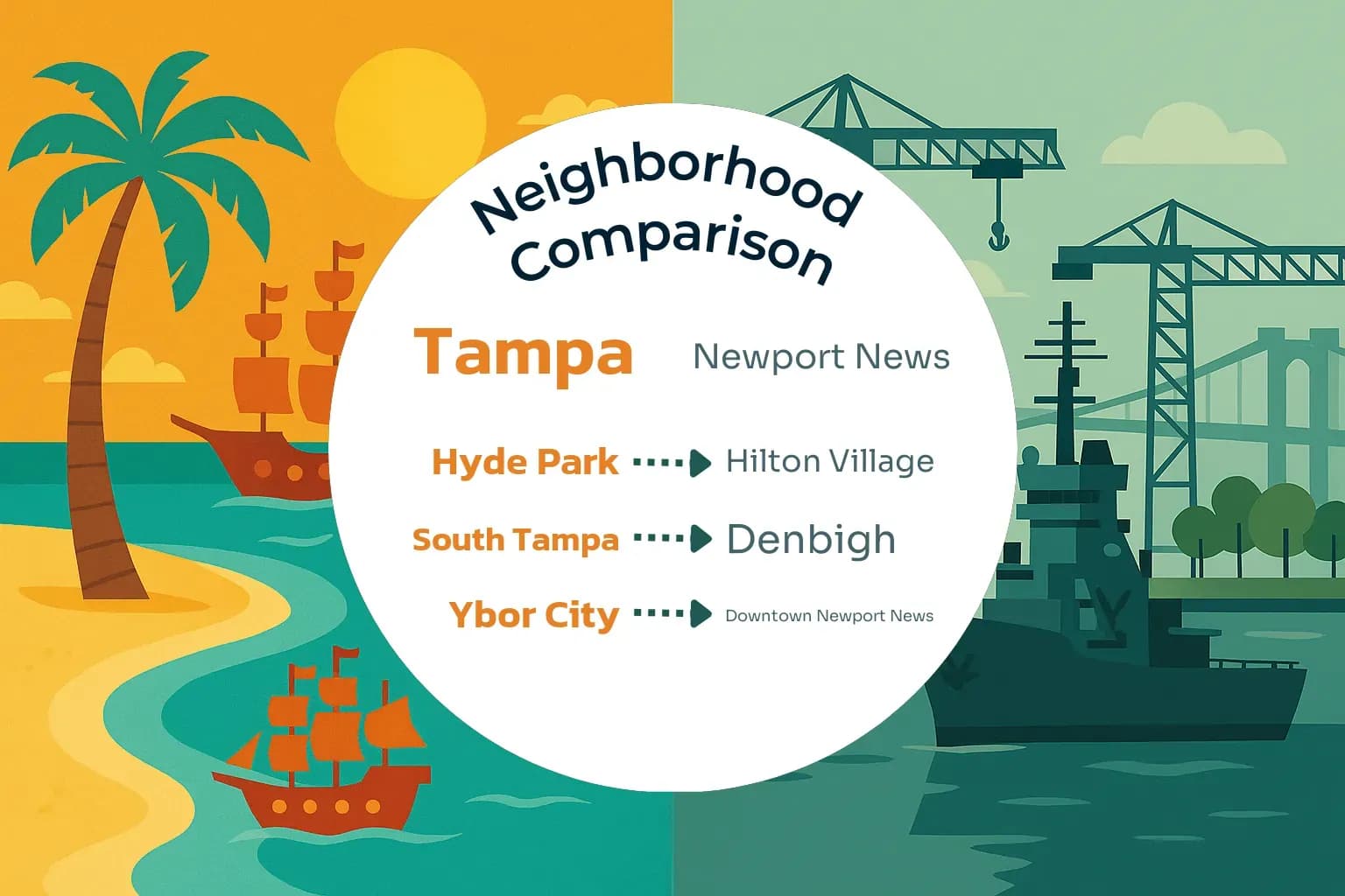 Tampa vs Newport News Neighborhood Comparison