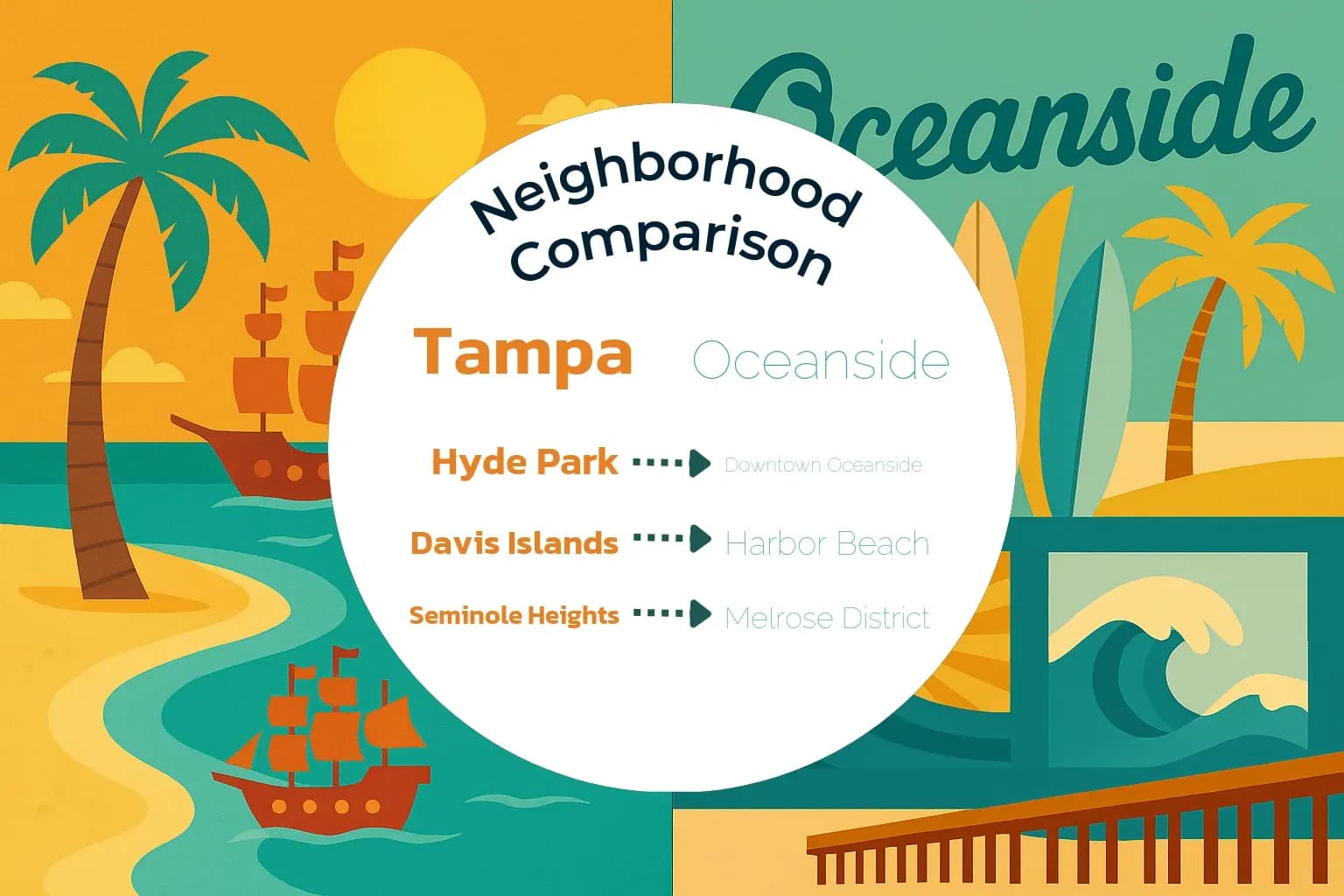 Tampa vs Oceanside Neighborhood Comparison