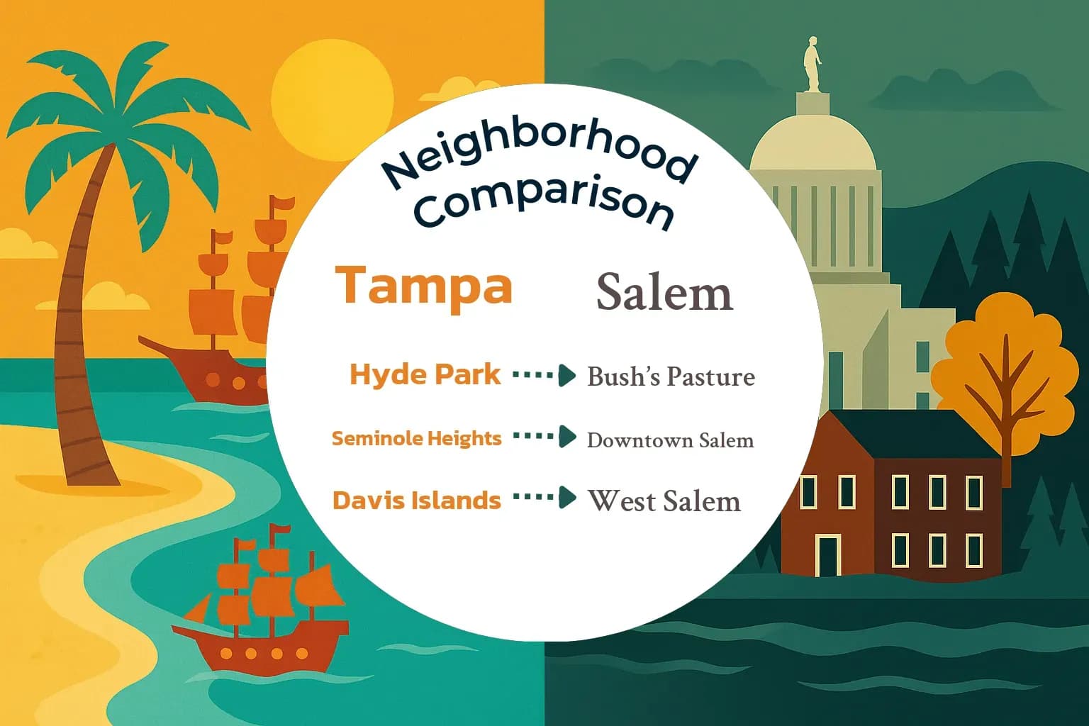 Tampa vs Salem Neighborhood Comparison
