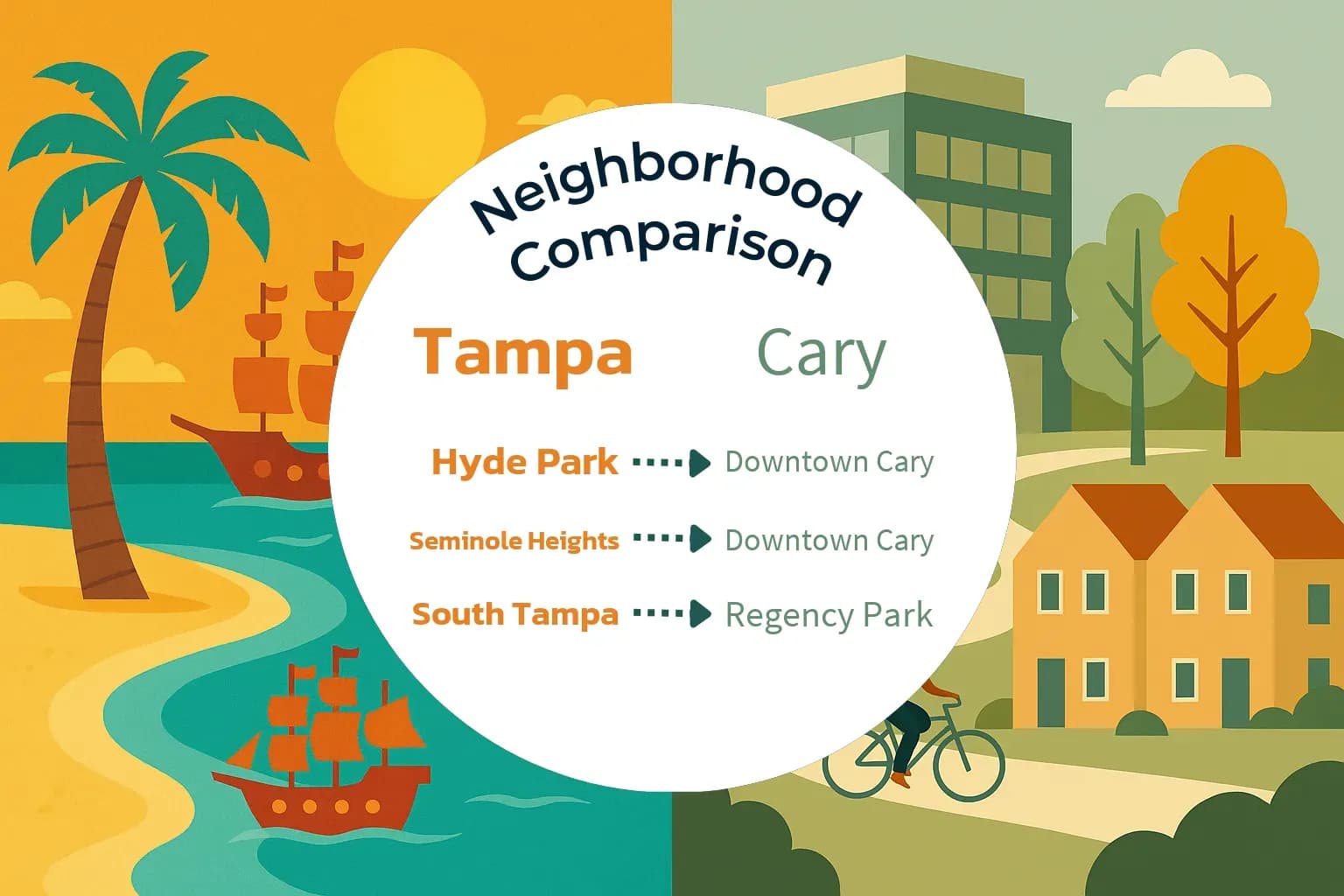 Tampa vs Cary Neighborhood Comparison
