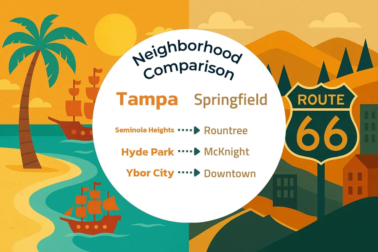 Tampa vs Springfield Neighborhood Comparison