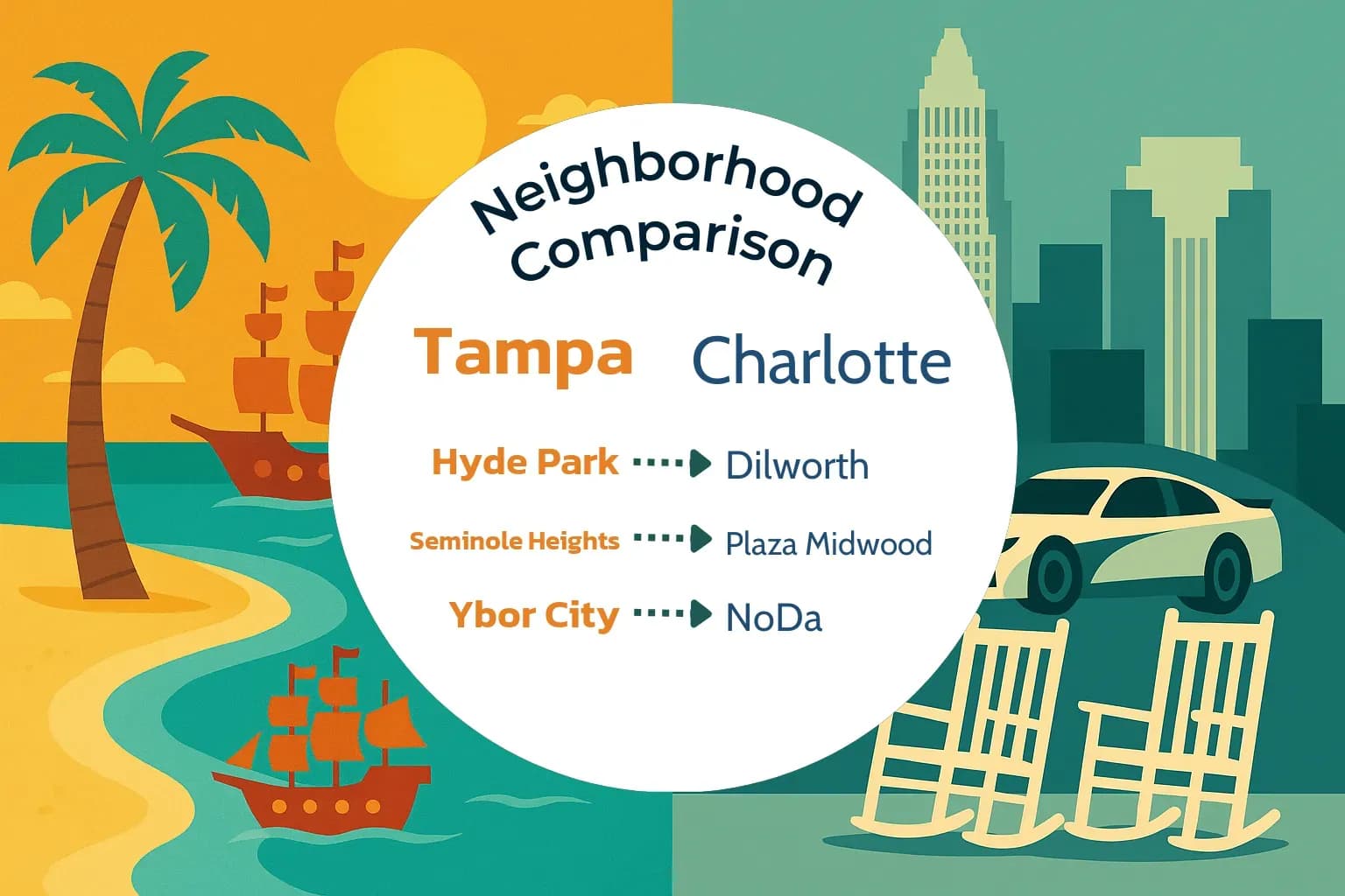 Tampa vs Charlotte Neighborhood Comparison