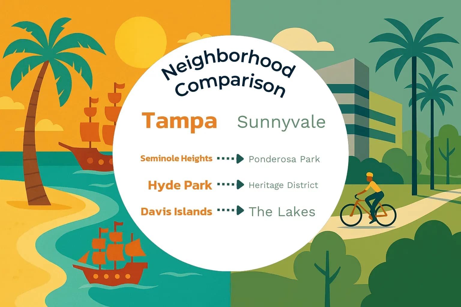 Tampa vs Sunnyvale Neighborhood Comparison
