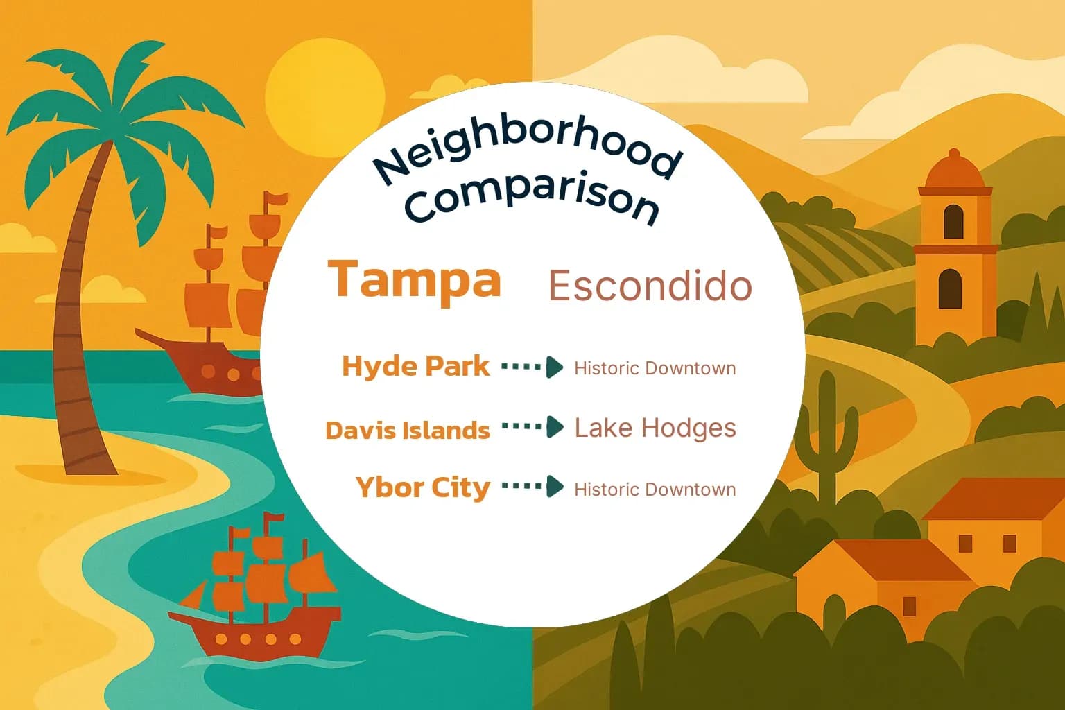Tampa vs Escondido Neighborhood Comparison