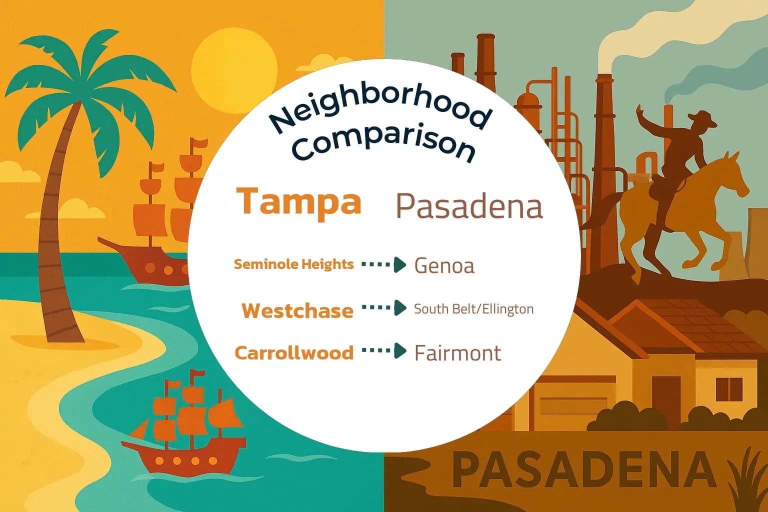 Tampa vs Pasadena Neighborhood Comparison