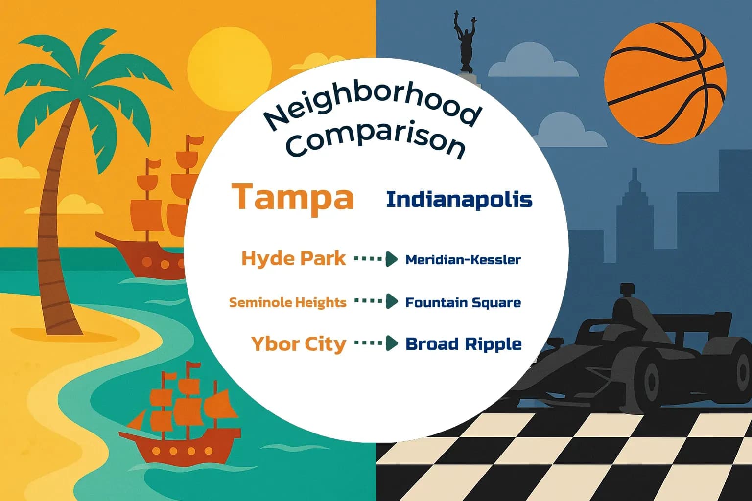 Tampa vs Indianapolis Neighborhood Comparison