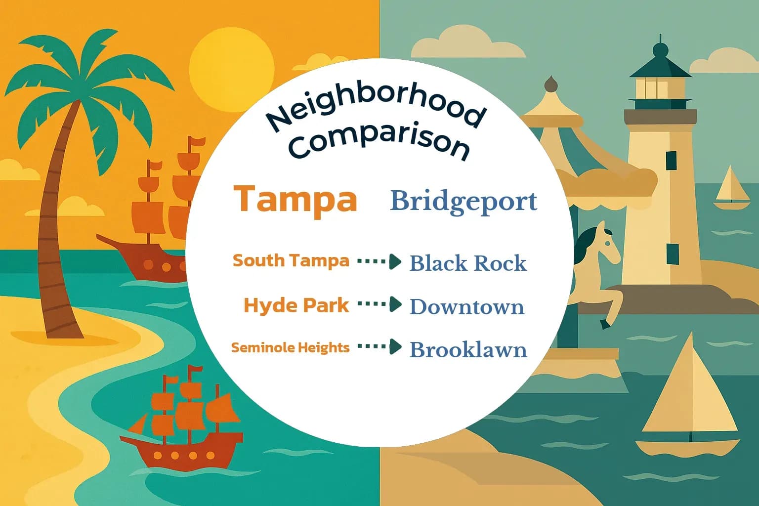Tampa vs Bridgeport Neighborhood Comparison