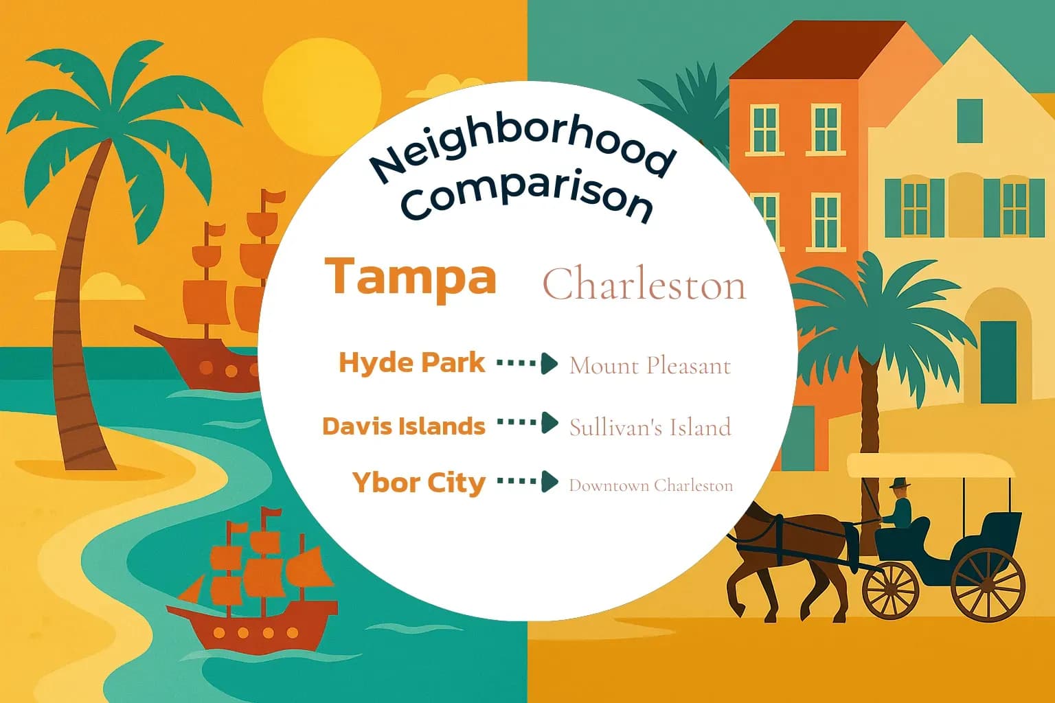 Tampa vs Charleston Neighborhood Comparison