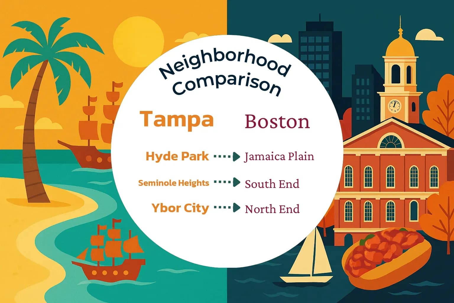Tampa vs Boston Neighborhood Comparison