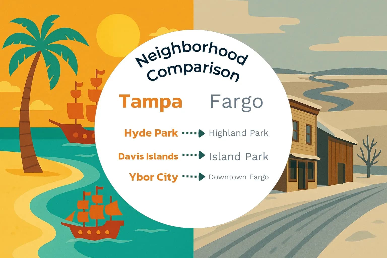 Tampa vs Fargo Neighborhood Comparison