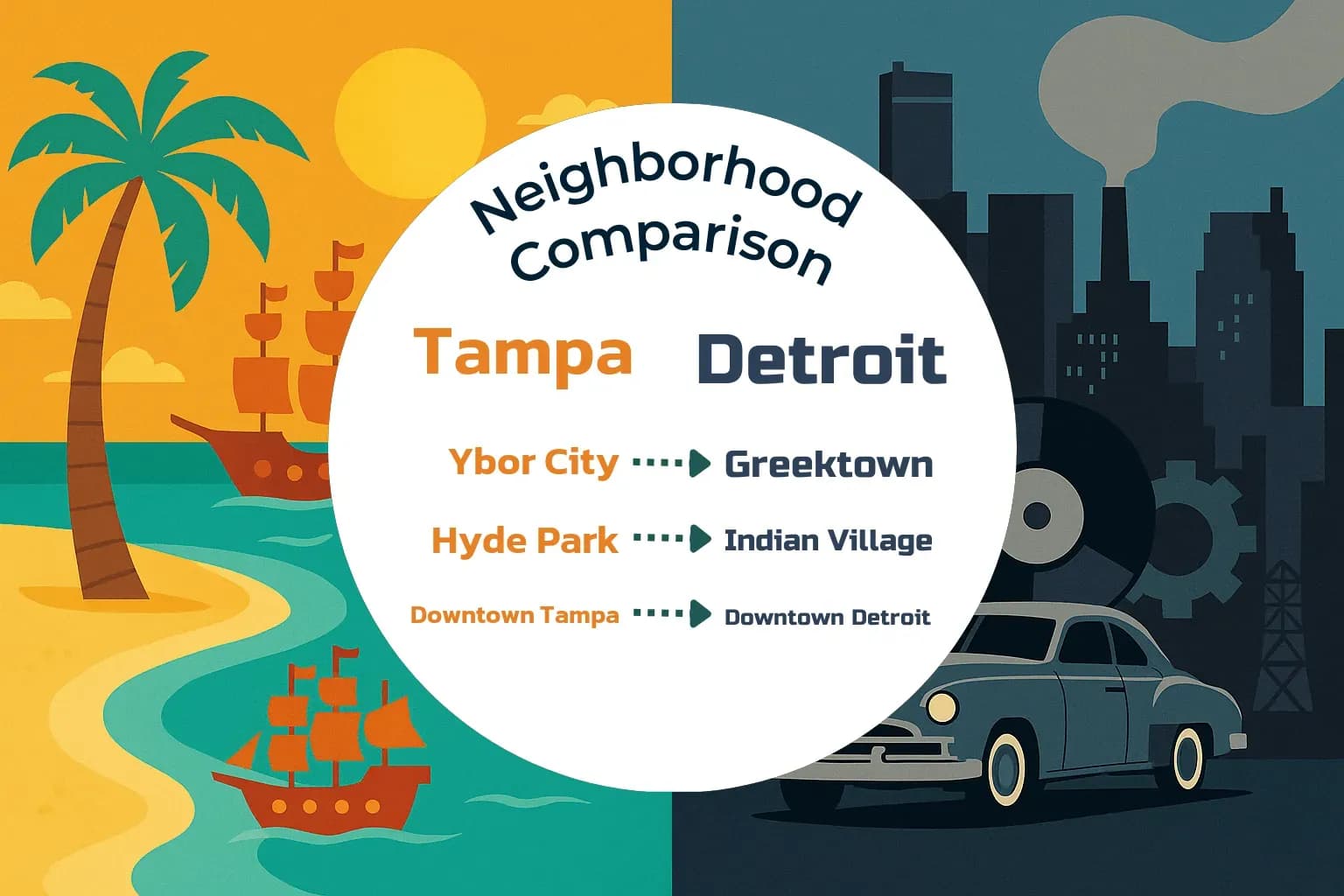 Tampa vs Detroit Neighborhood Comparison