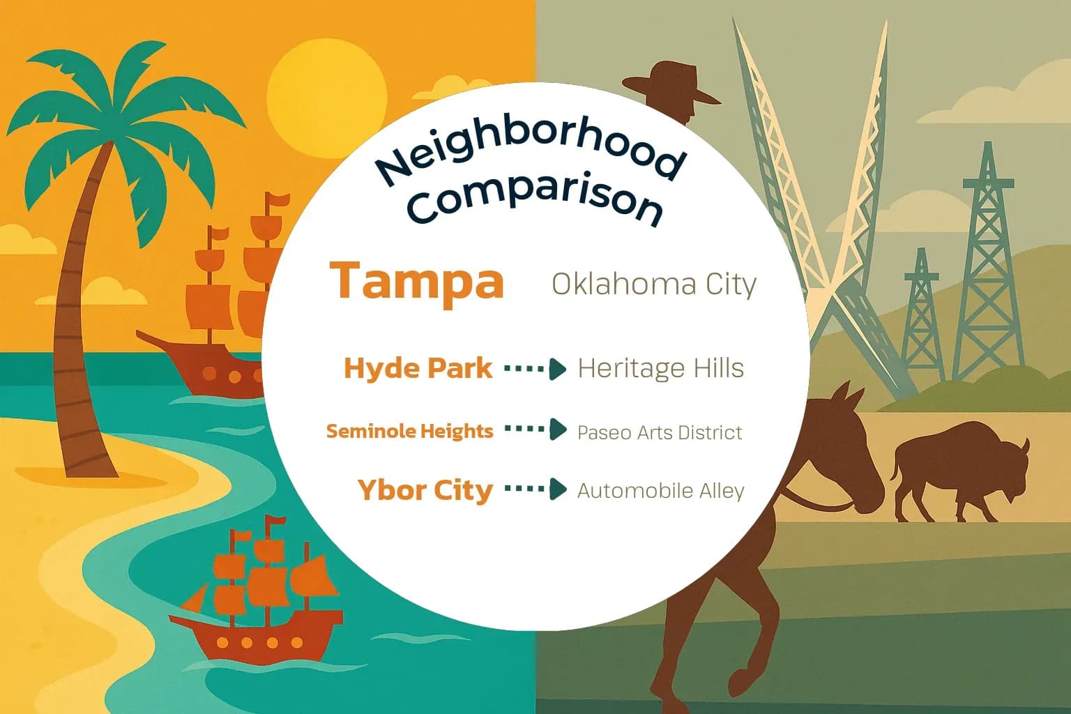 Tampa vs Oklahoma City Neighborhood Comparison
