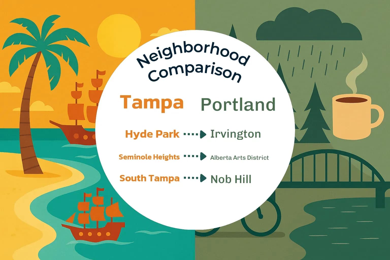 Tampa vs Portland Neighborhood Comparison