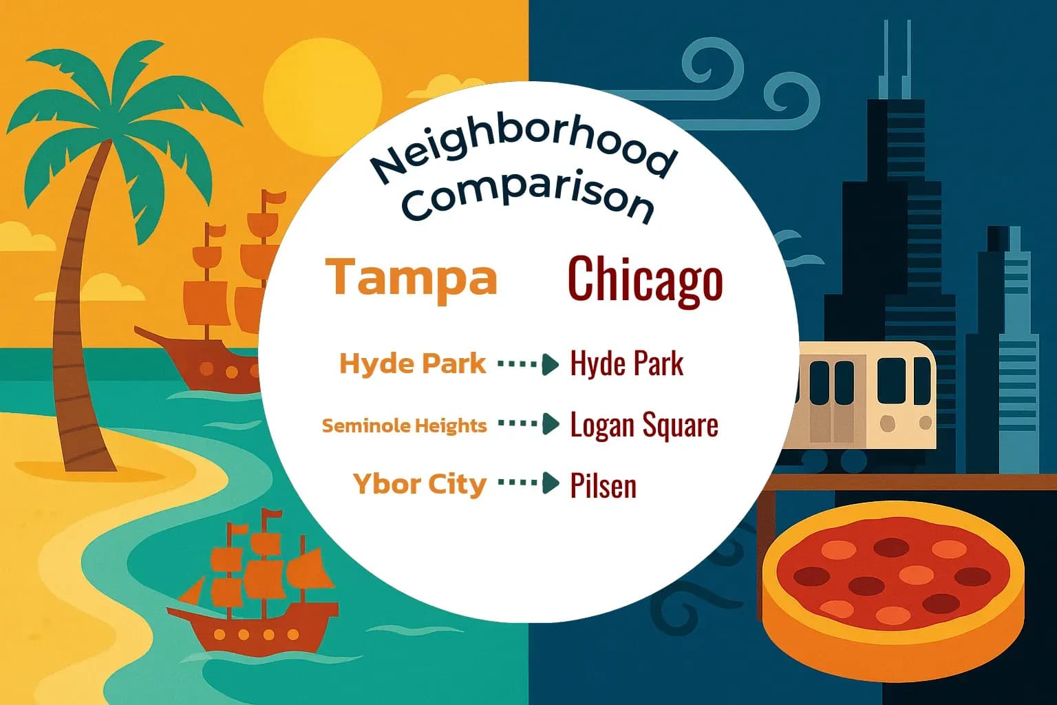 Tampa vs Chicago Neighborhood Comparison