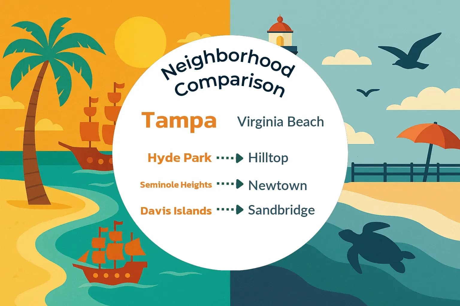 Tampa vs Virginia Beach Neighborhood Comparison