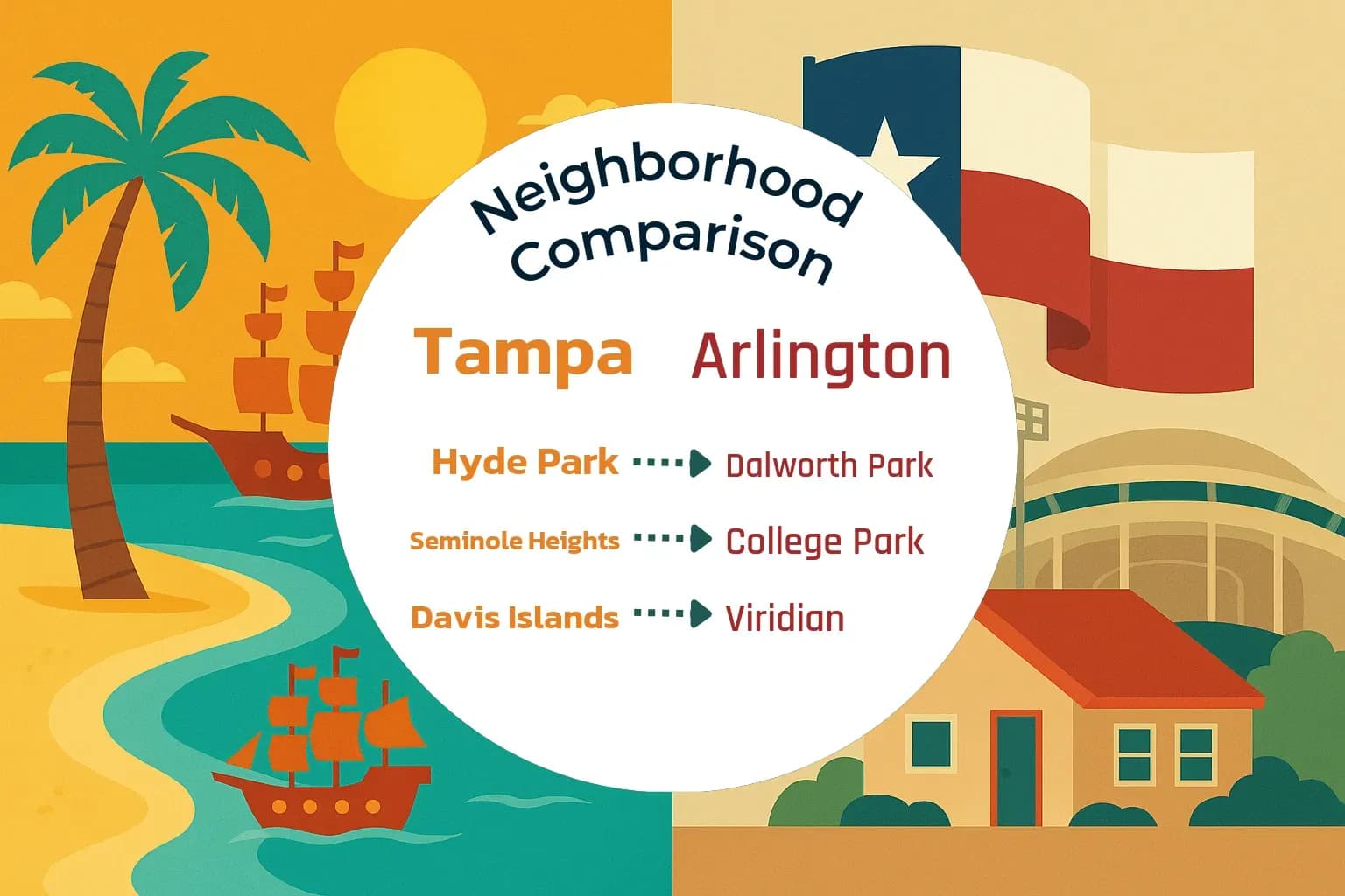 Tampa vs Arlington Neighborhood Comparison