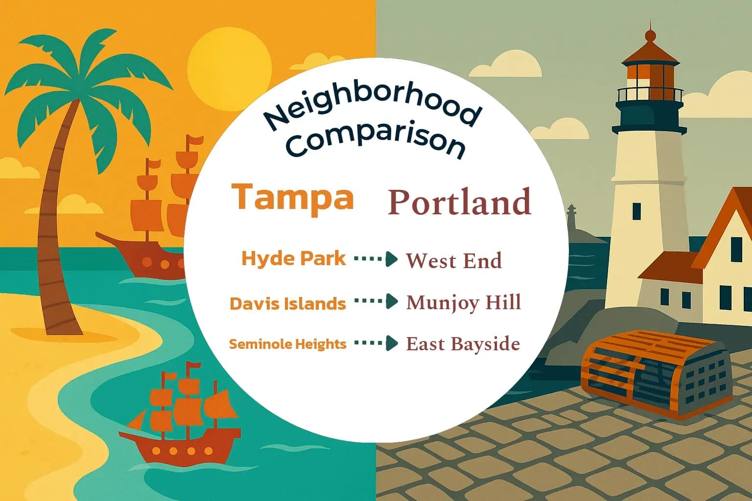 Tampa vs Portland Neighborhood Comparison