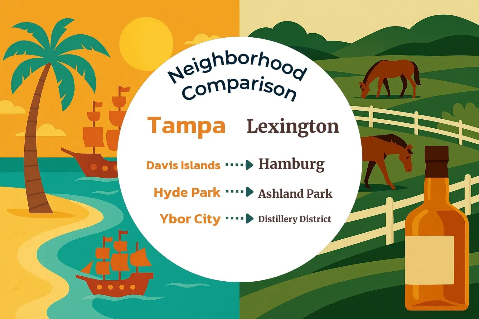 Tampa vs Lexington Neighborhood Comparison