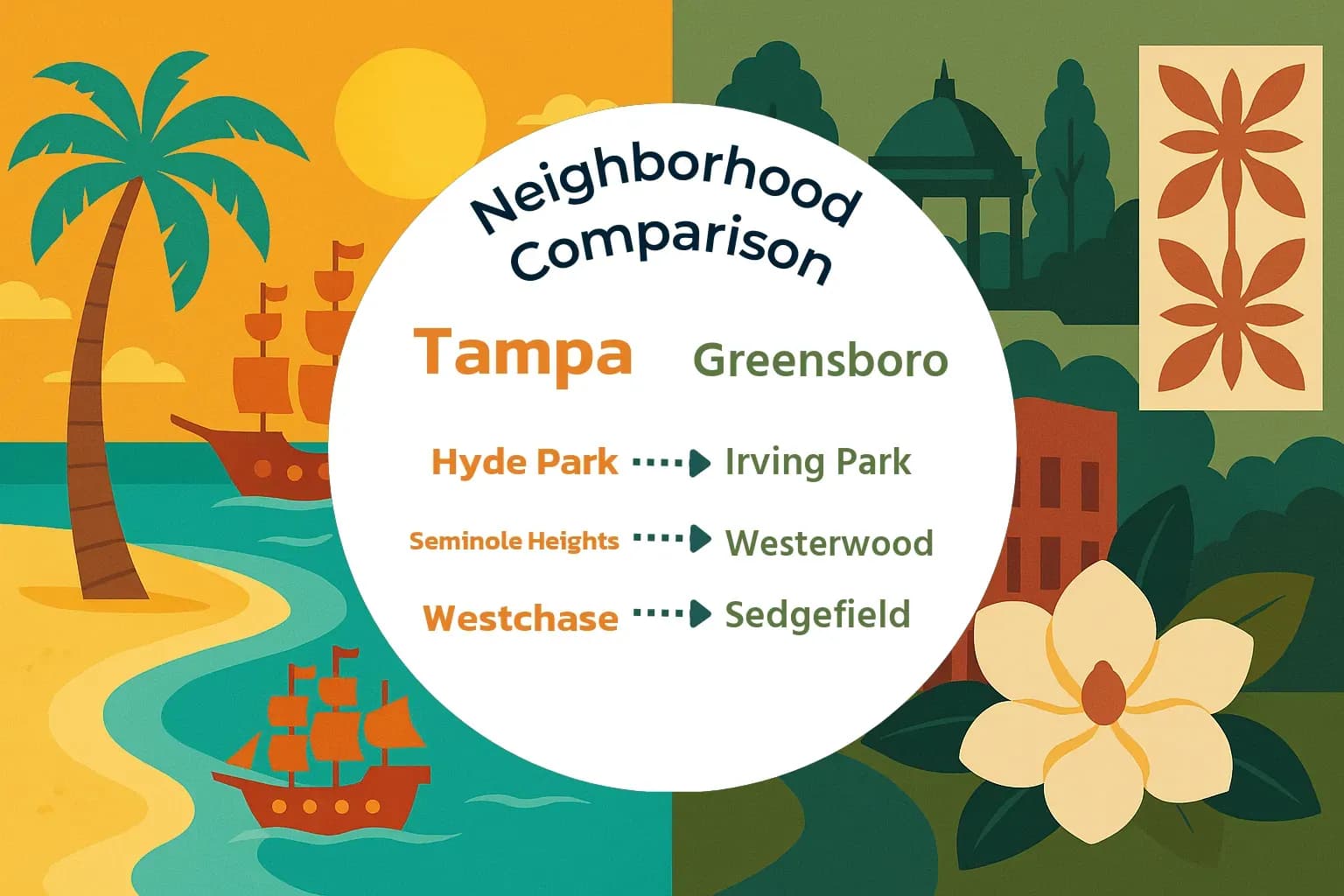 Tampa vs Greensboro Neighborhood Comparison
