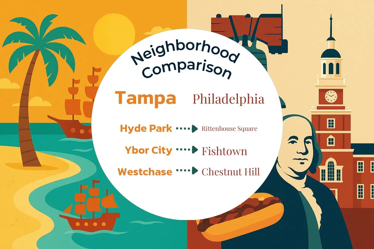 Tampa vs Philadelphia Neighborhood Comparison