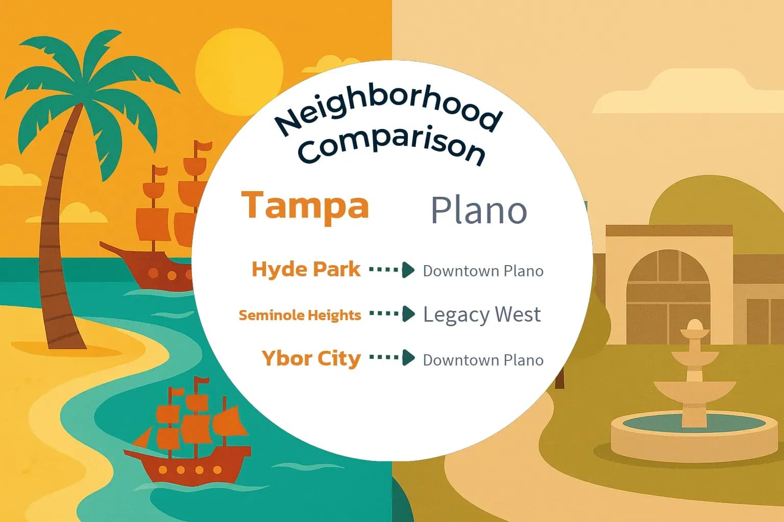 Tampa vs Plano Neighborhood Comparison