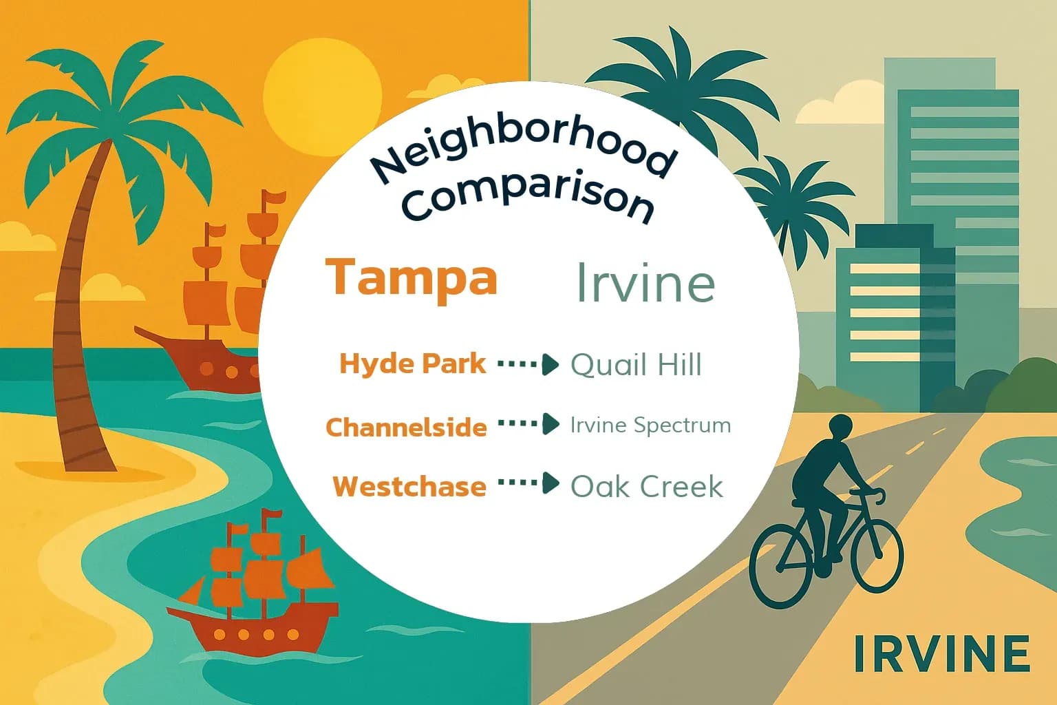 Tampa vs Irvine Neighborhood Comparison