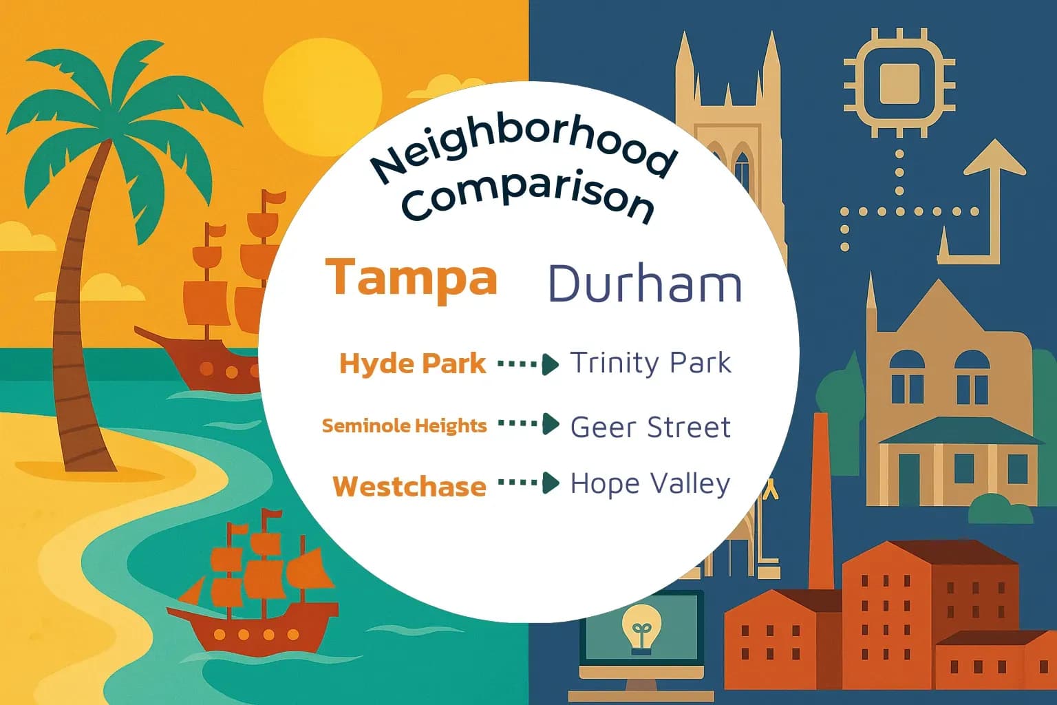Tampa vs Durham Neighborhood Comparison