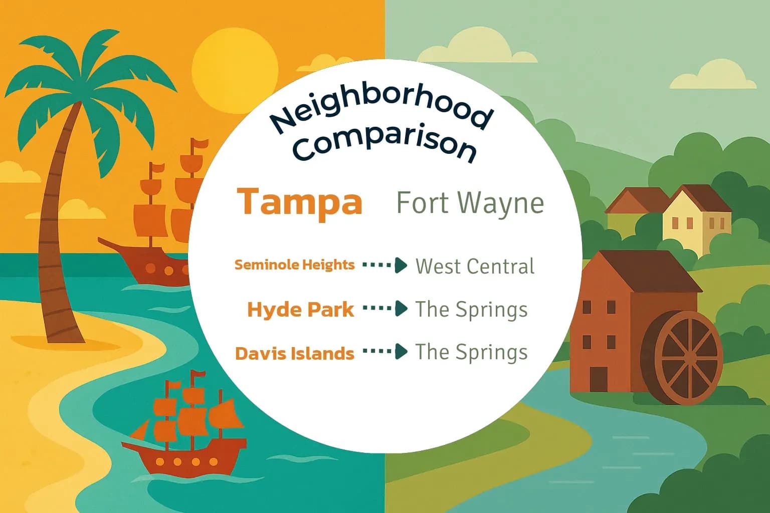 Tampa vs Fort Wayne Neighborhood Comparison