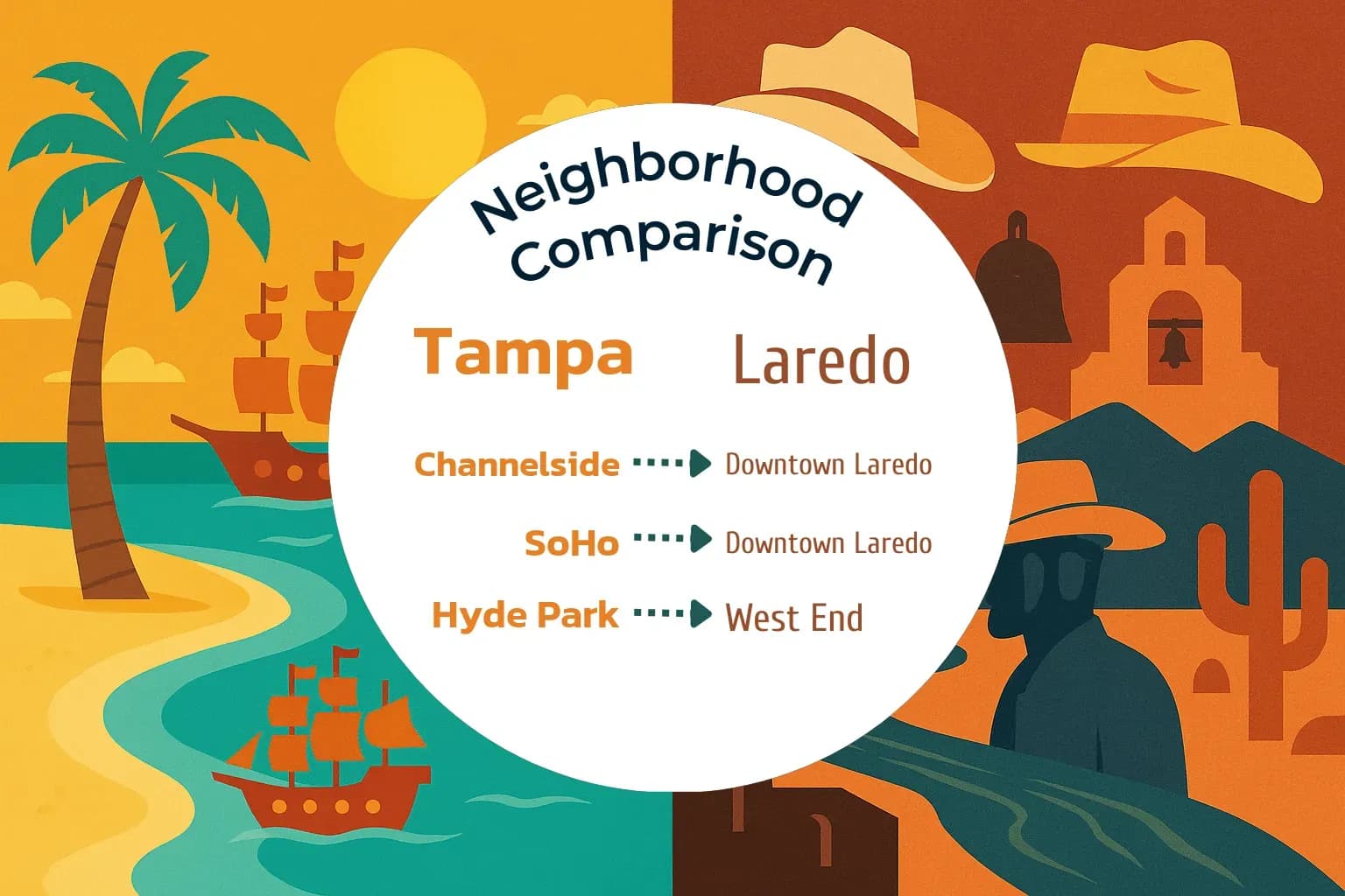 Tampa vs Laredo Neighborhood Comparison
