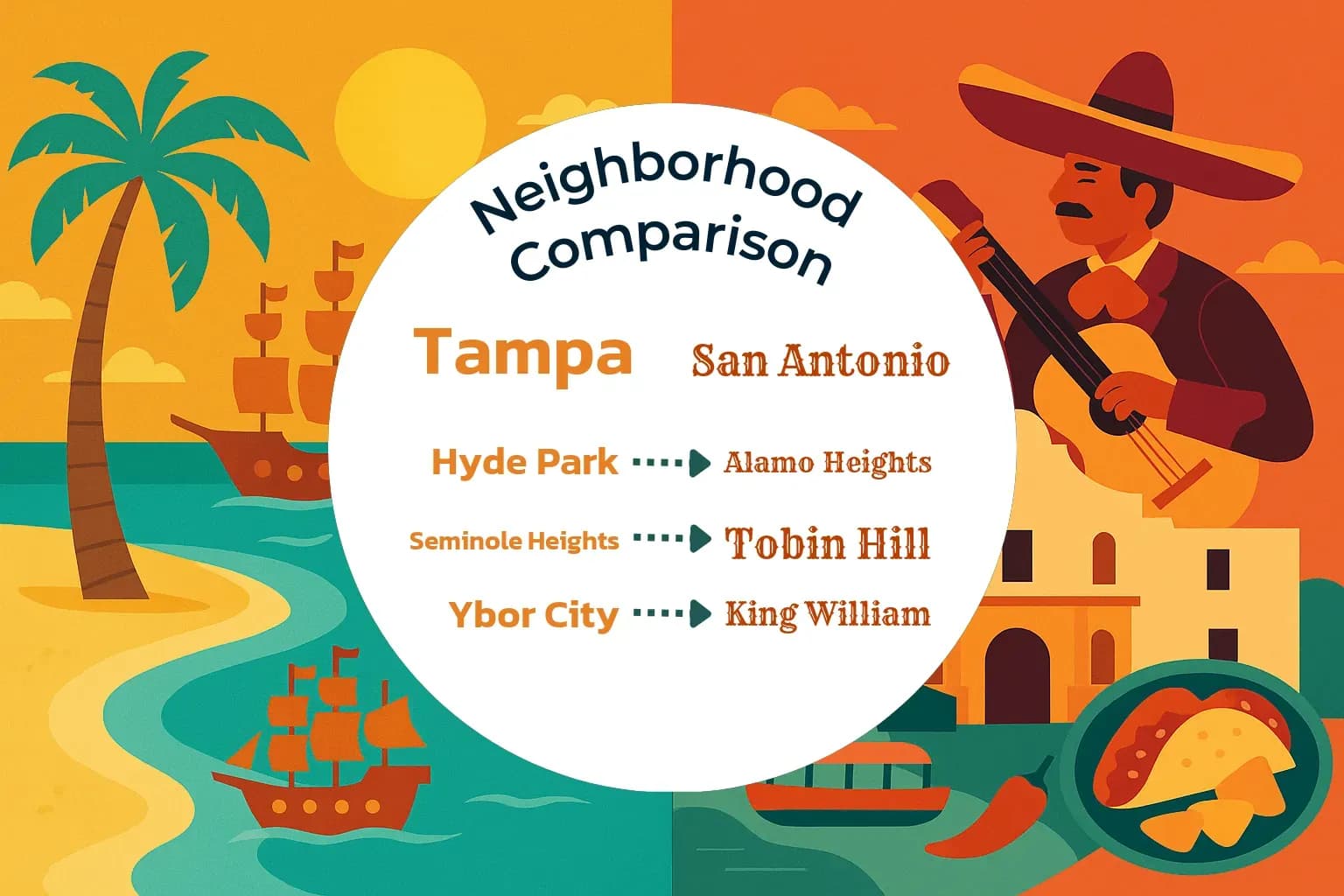 Tampa vs San Antonio Neighborhood Comparison