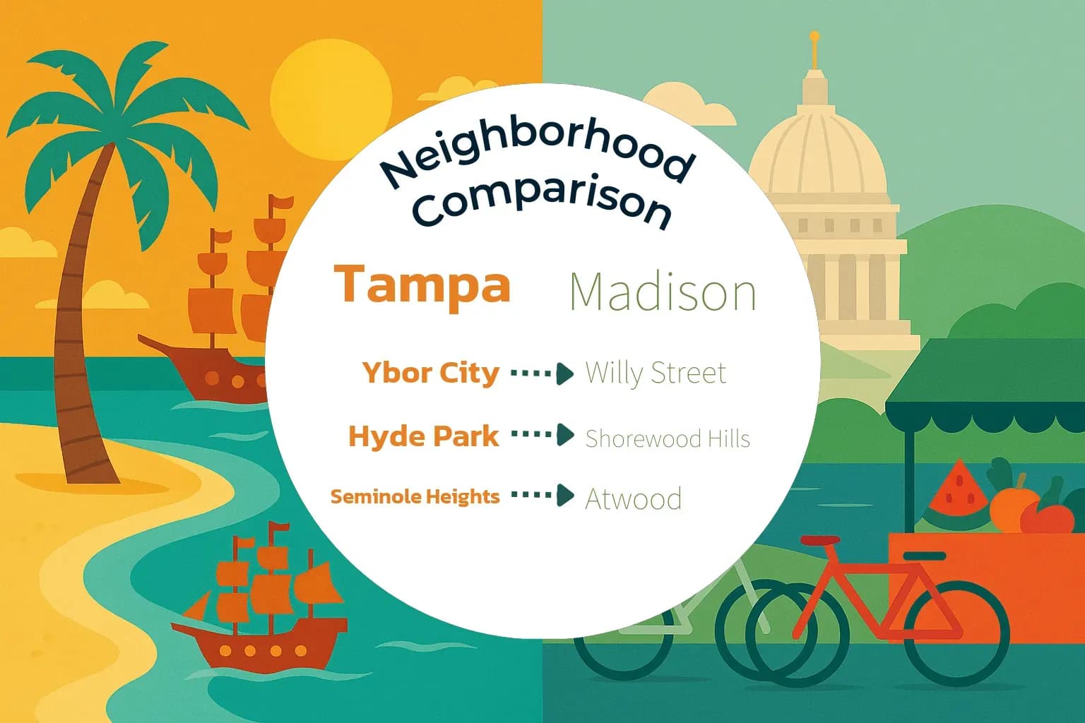 Tampa vs Madison Neighborhood Comparison