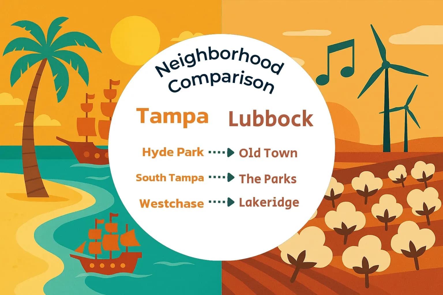 Tampa vs Lubbock Neighborhood Comparison