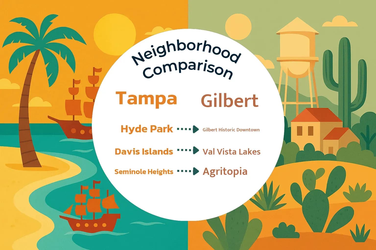 Tampa vs Gilbert Neighborhood Comparison
