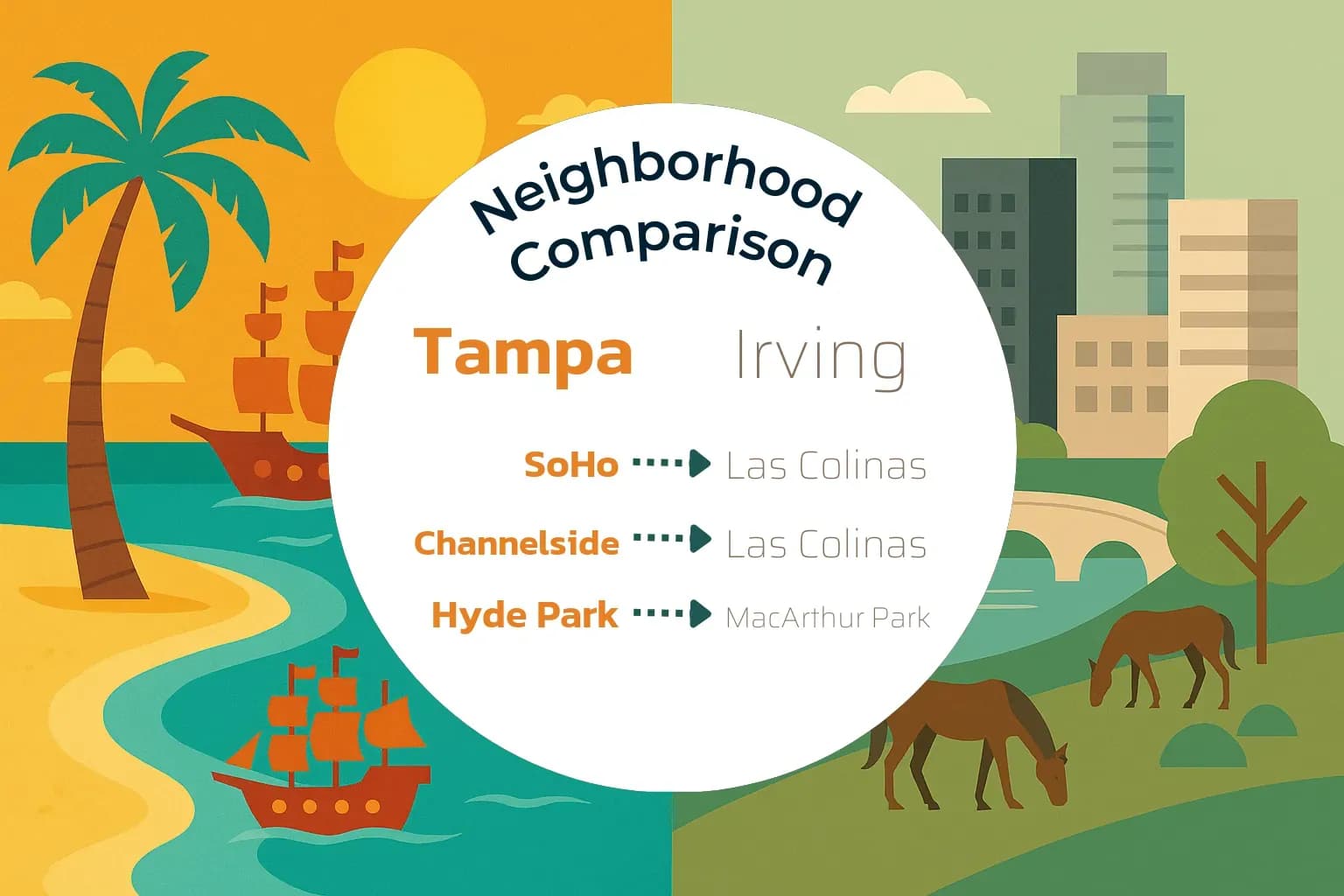 Tampa vs Irving Neighborhood Comparison