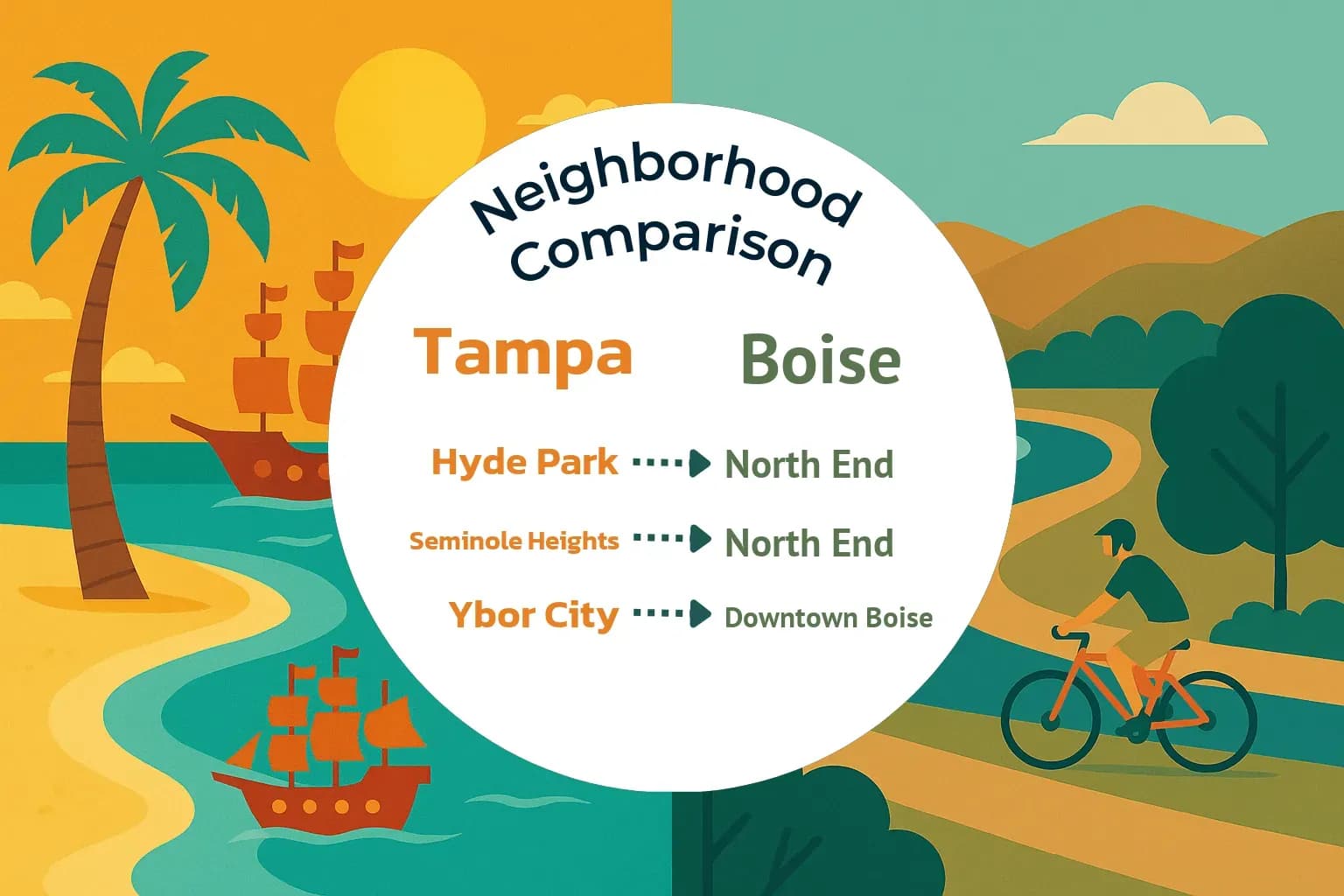 Tampa vs Boise Neighborhood Comparison