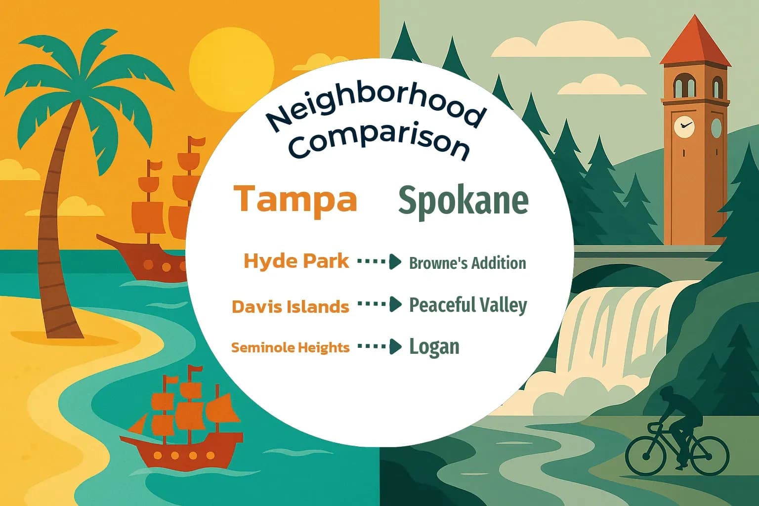 Tampa vs Spokane Neighborhood Comparison