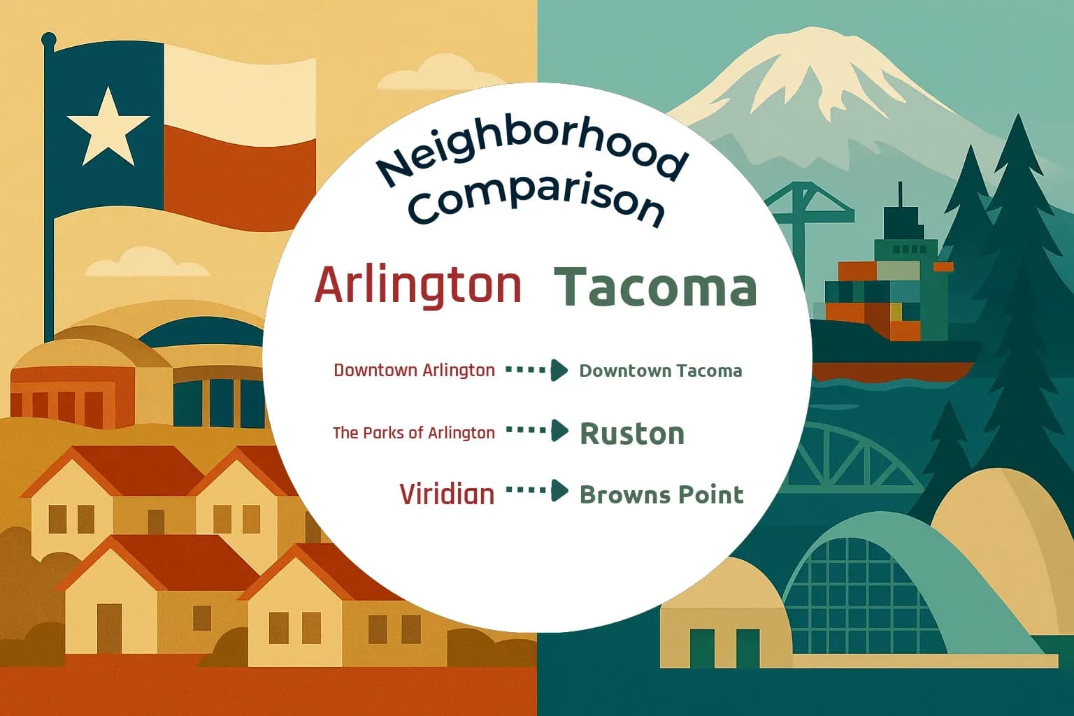 Arlington vs Tacoma Neighborhood Comparison