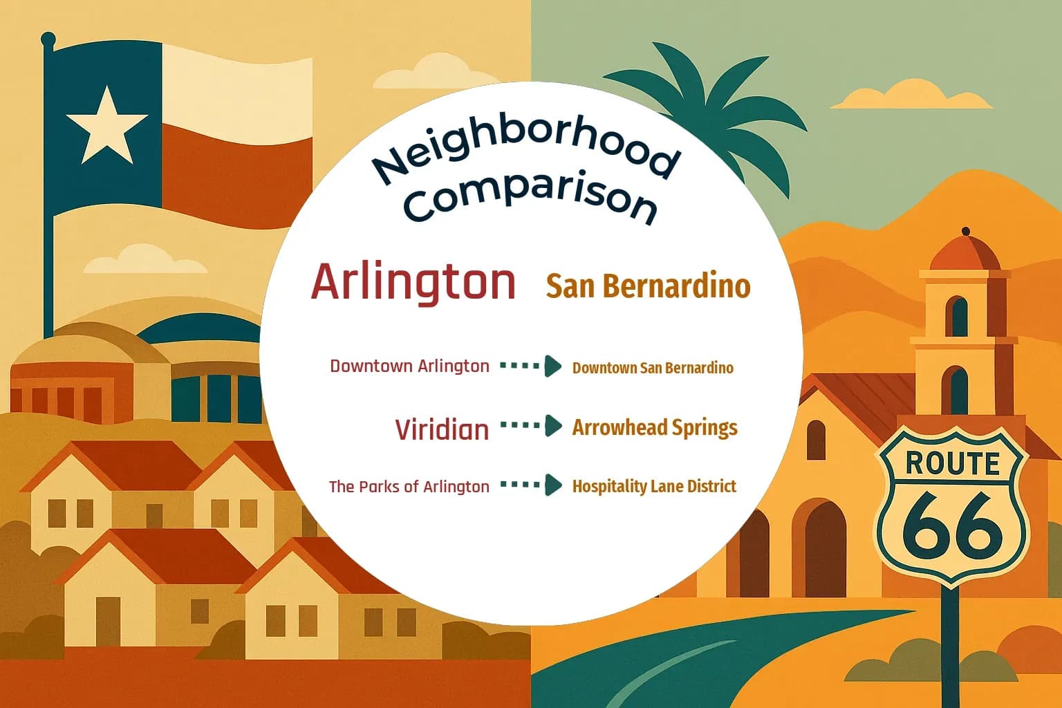 Arlington vs San Bernardino Neighborhood Comparison