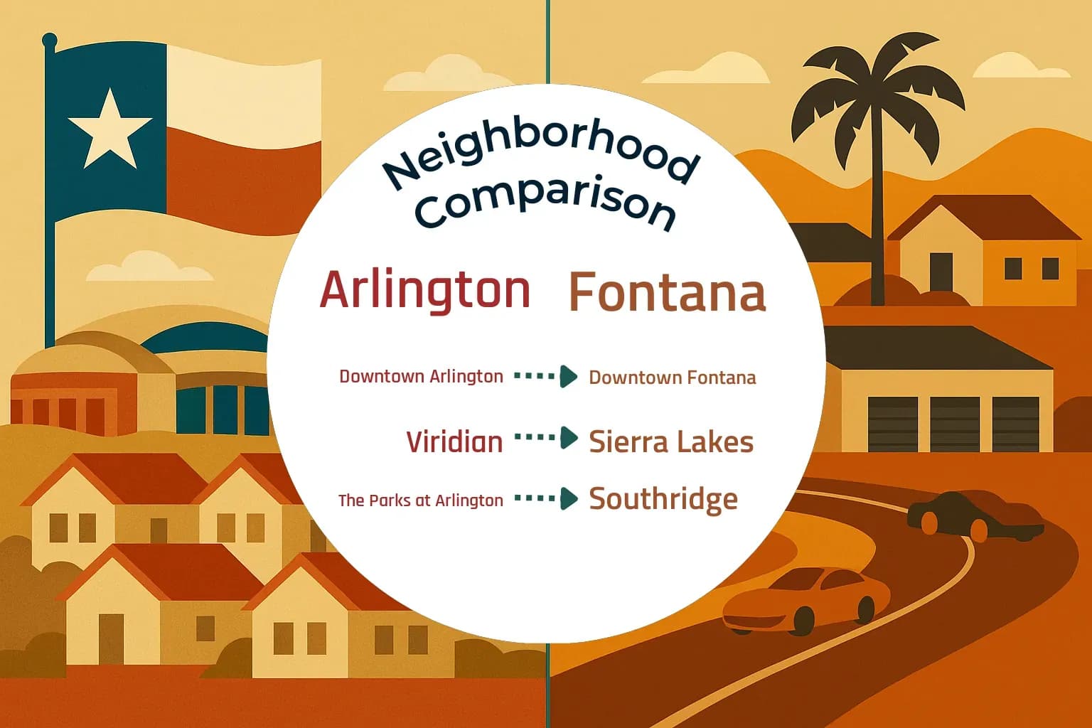 Arlington vs Fontana Neighborhood Comparison