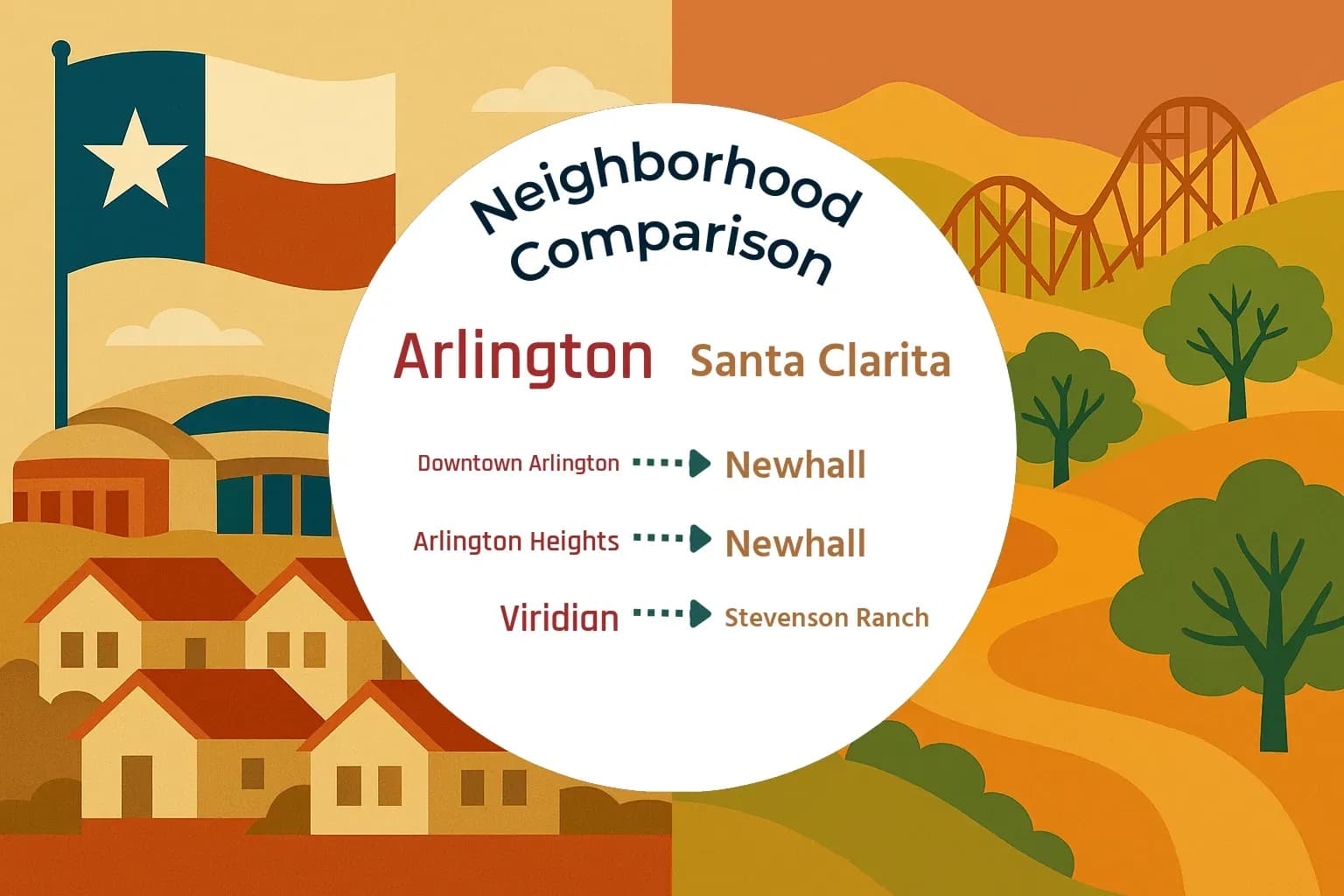 Arlington vs Santa Clarita Neighborhood Comparison
