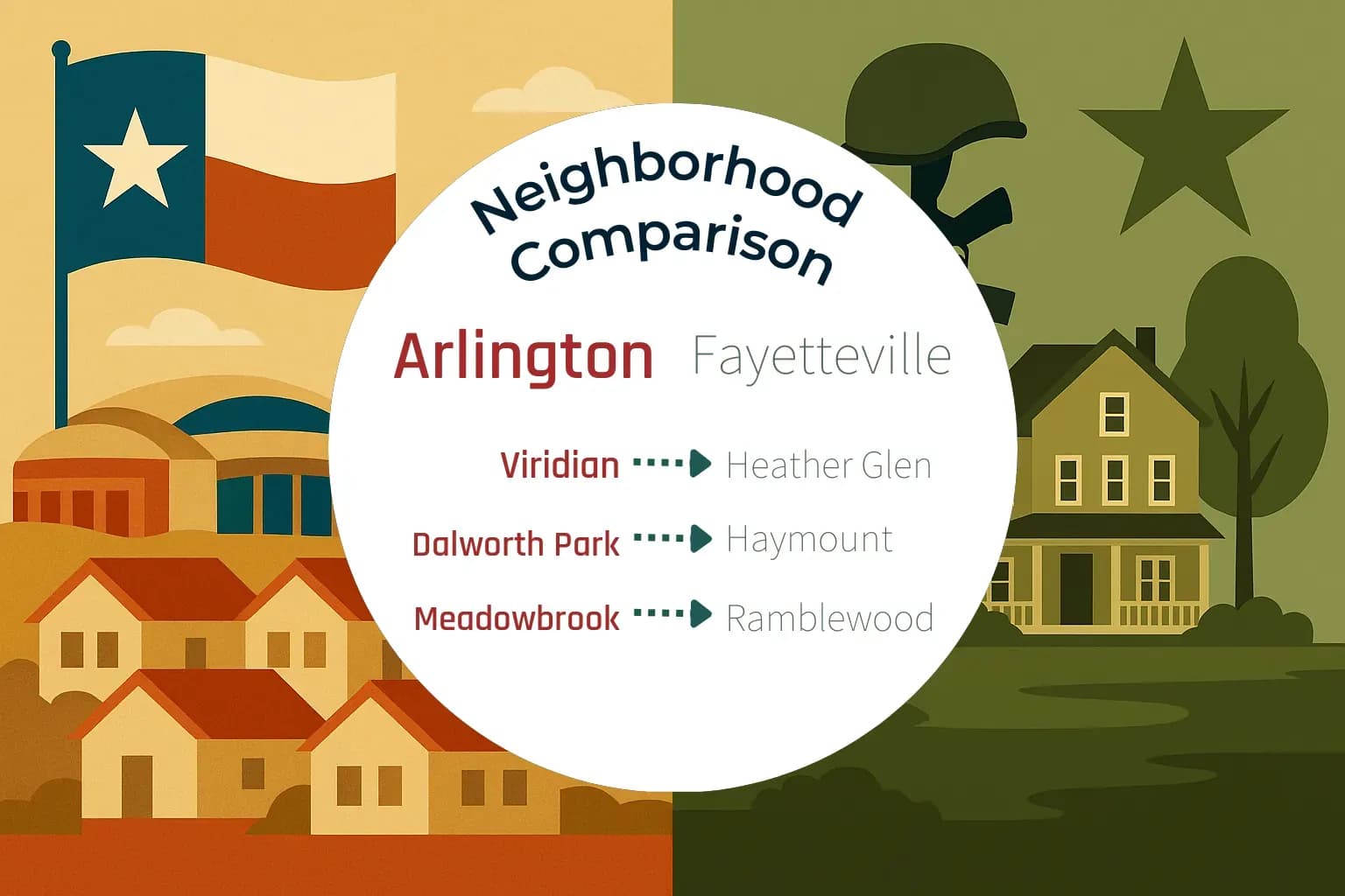 Arlington vs Fayetteville Neighborhood Comparison