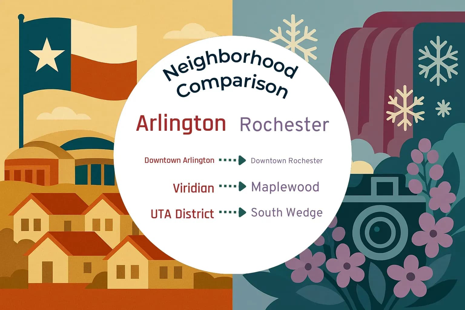 Arlington vs Rochester Neighborhood Comparison